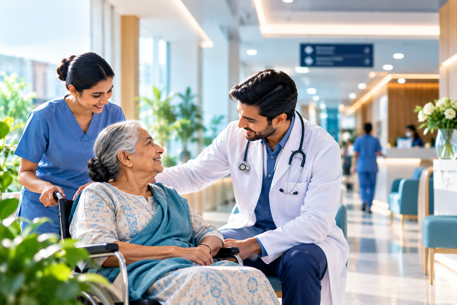 Modern healthcare professional in a clinical environment