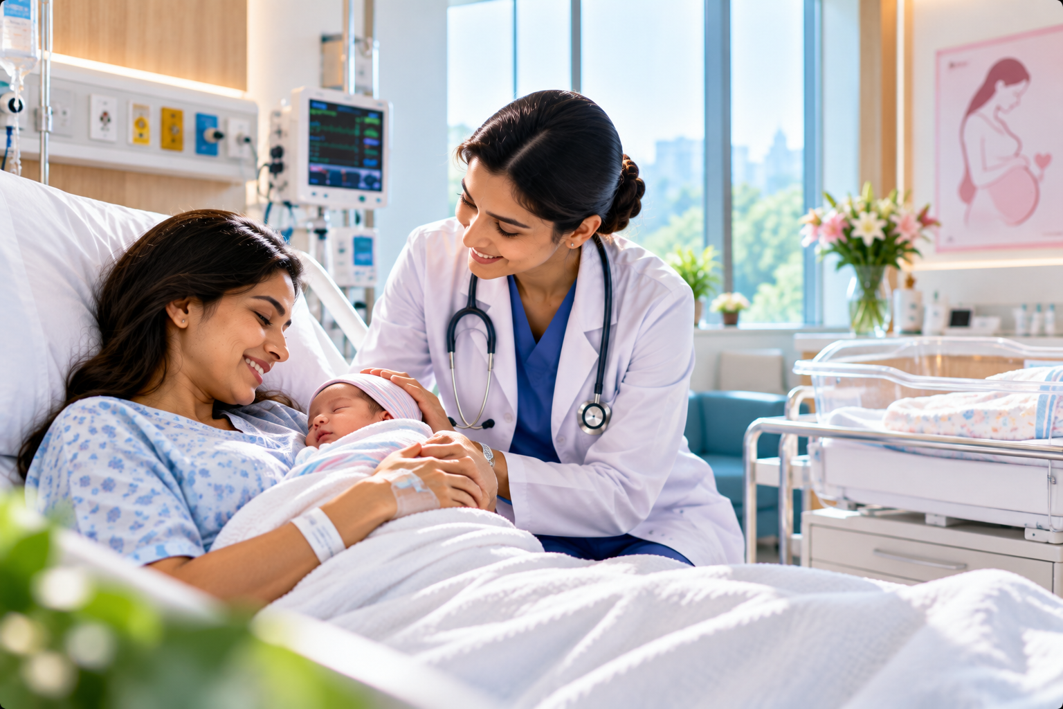 Mother and newborn healthcare environment